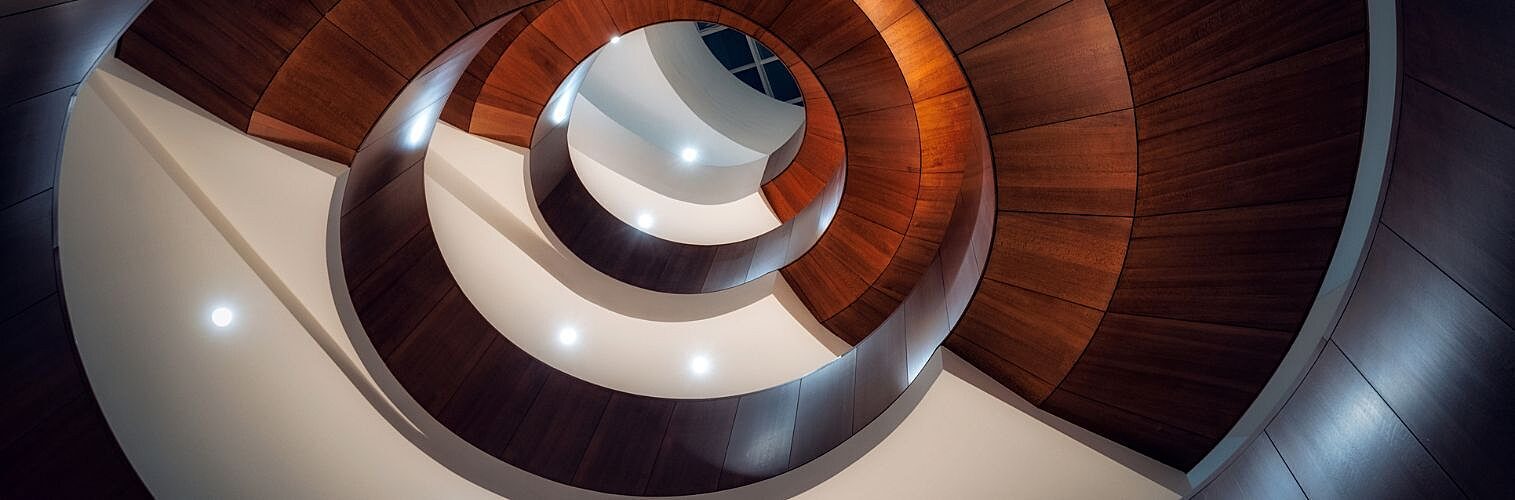 A spiral staircase at the University of Sydney.