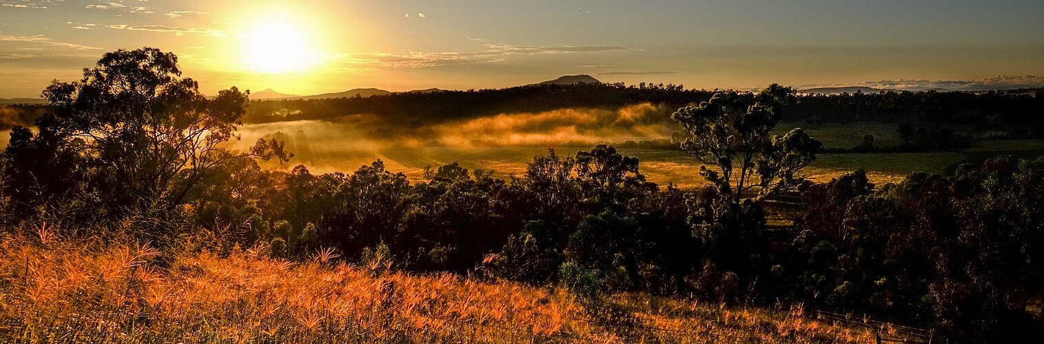 Sunrise view over the Southern Downs area of Queensland.