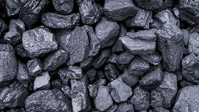 High angle view of coal texture.