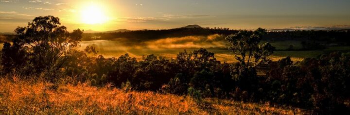 Sunrise view over the Southern Downs area of Queensland.