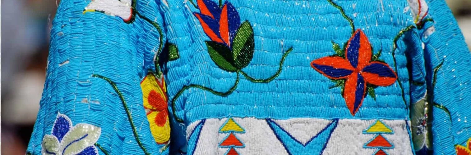 Indigenous Canadian beaded shawl