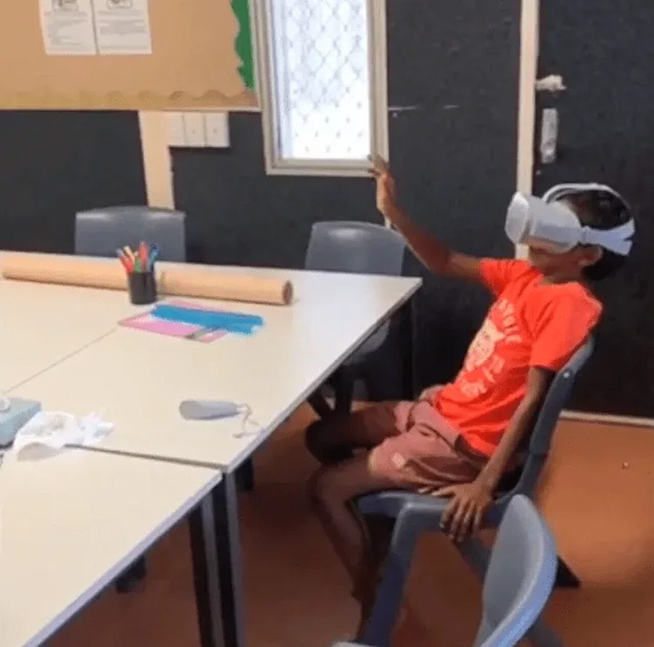 Young people engaging with our VR headset survey