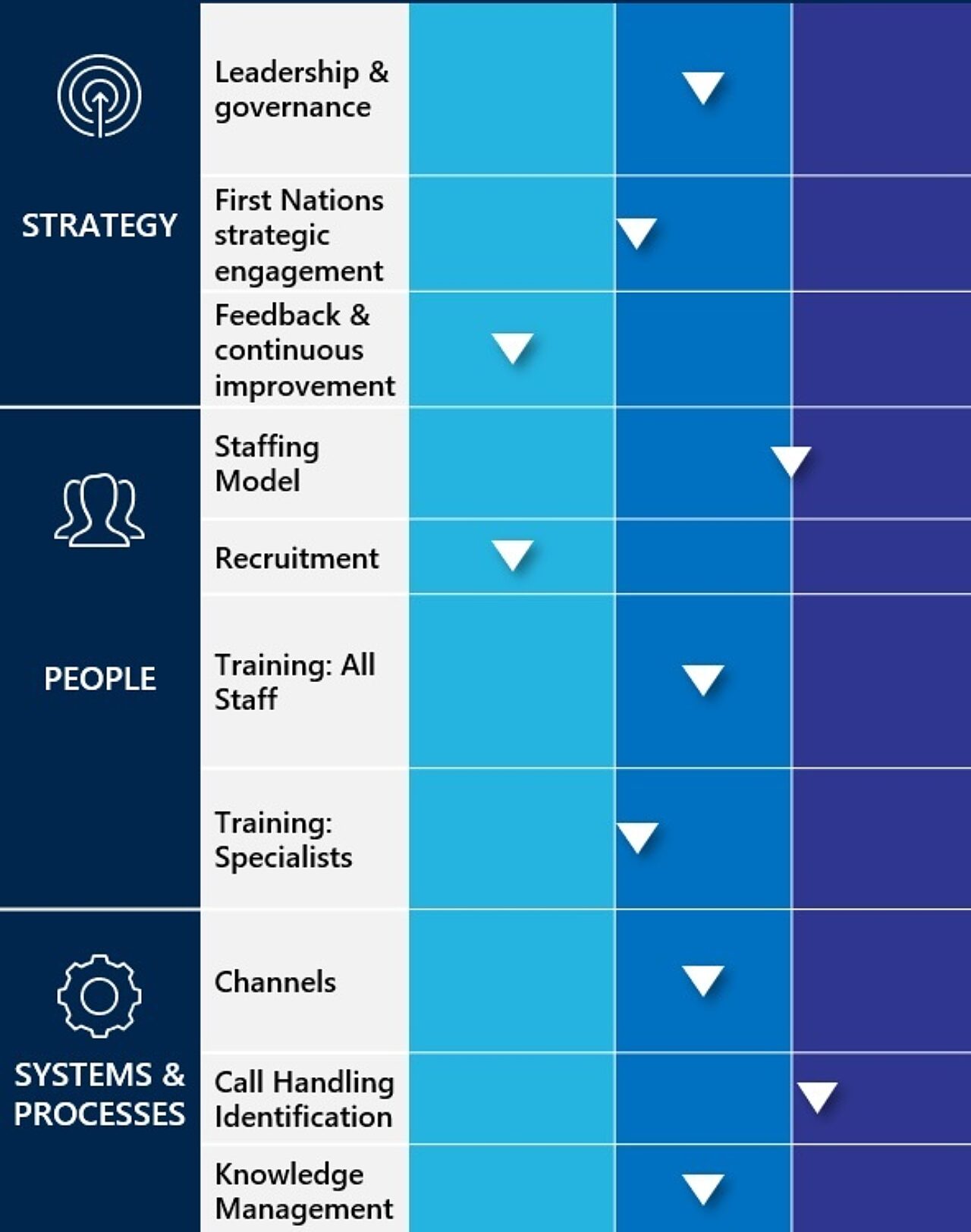 The service provider shows developing maturity, with areas for improvement