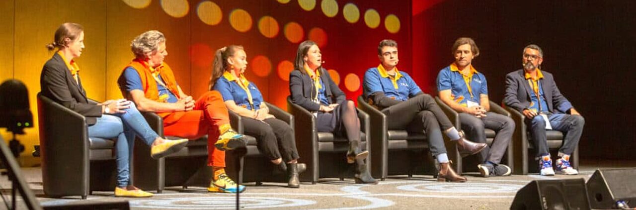 Panel discussion featuring Nousers Tim Orton, Taliah King, Monique Jackson, Rodney Williams, Connor Haddad and Carlos Blanco