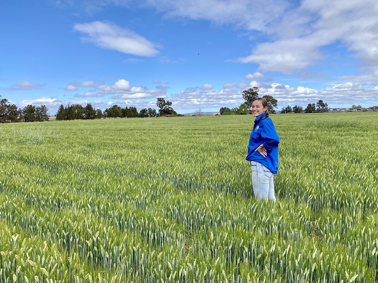 Nous Director Sally Higgins on her farm in Allora, Queensland.