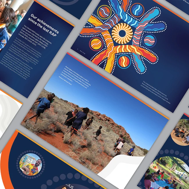 Flat lay design shot of Nous' Reconciliation Action Plan