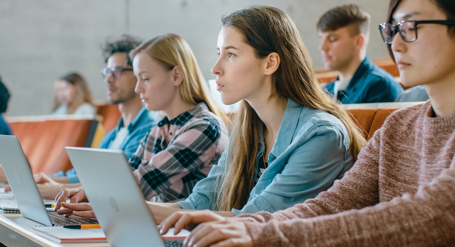 Group of university students in a lecture